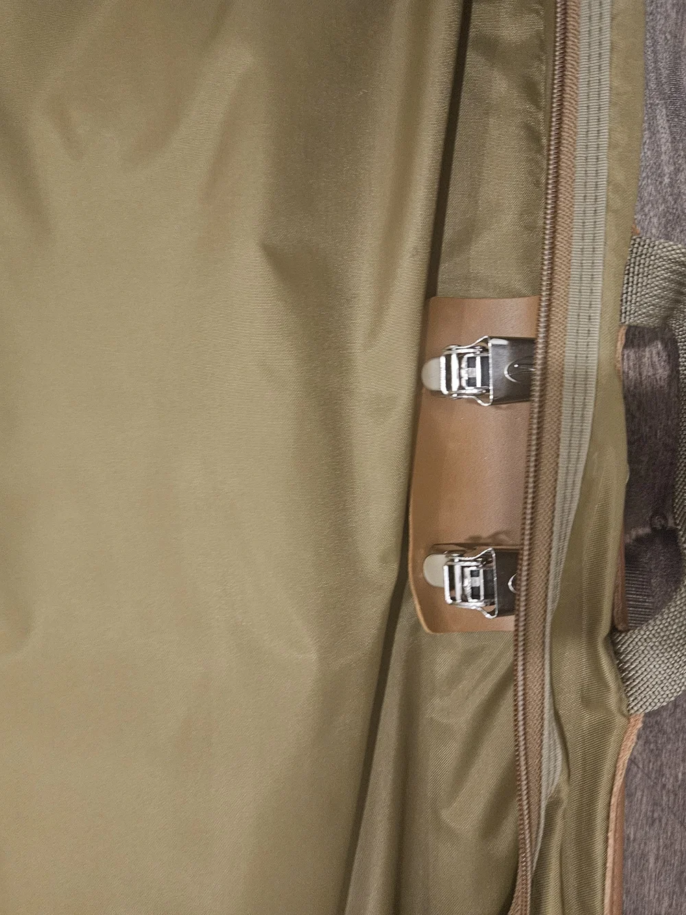 Men's Vintage Hartman Tweed Travel Garment Bag with Tan Leather Trim